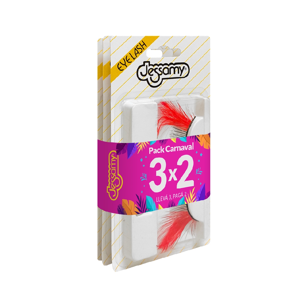 P13502 PESTAÑAS FANTASIA PACK CARNAVAL 3X2